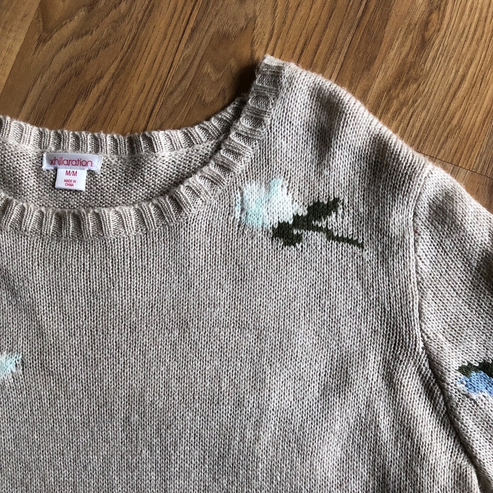 Rose Embroidered Sweater
